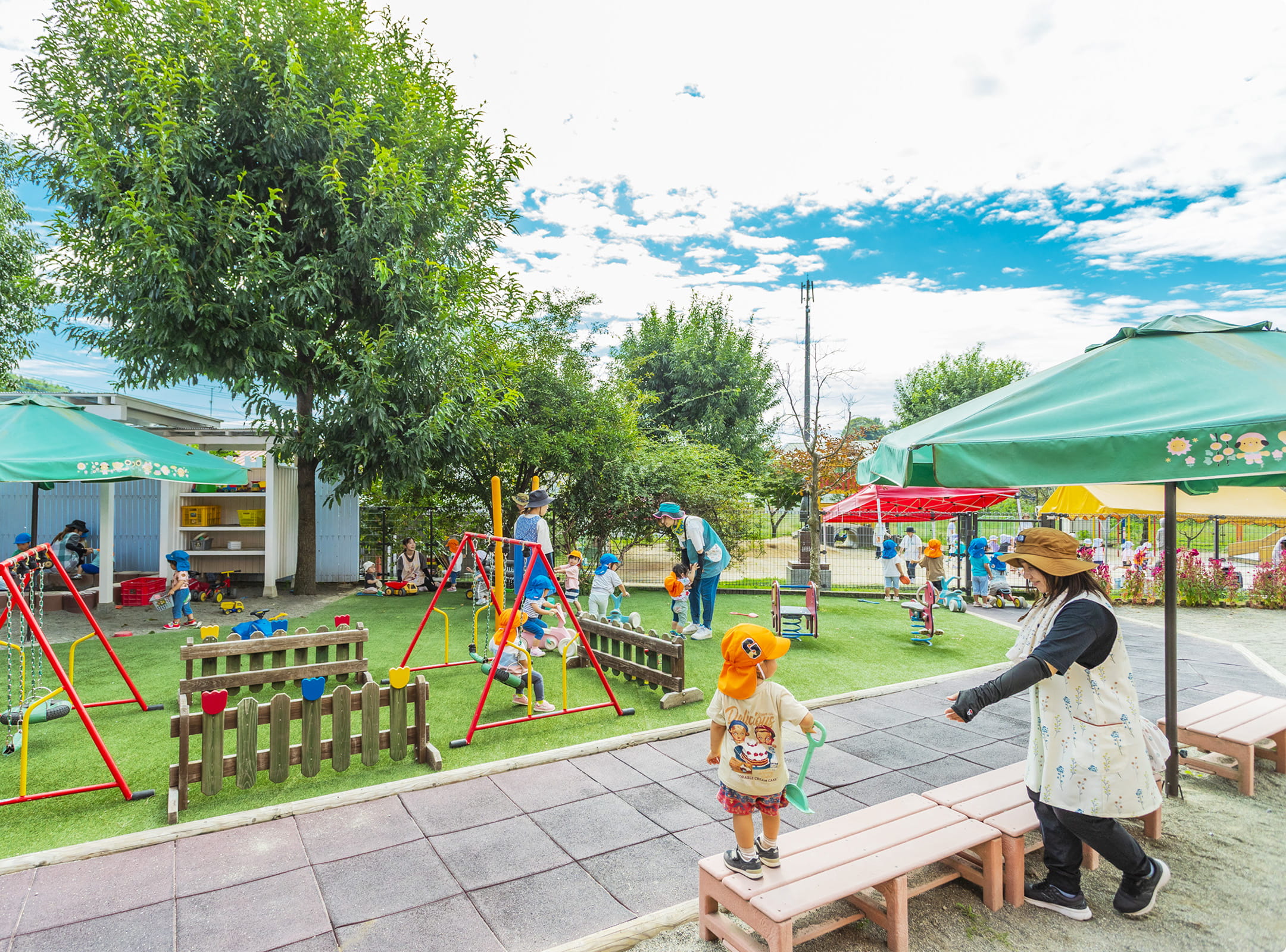 後閑あさひ保育園の外遊びの様子